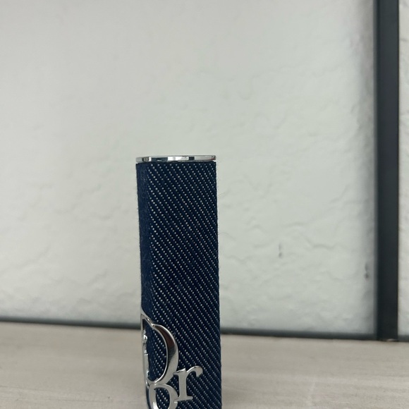 Dior Addict refillable contour Lipstick Case in denim and silver lettering. - Picture 3 of 6